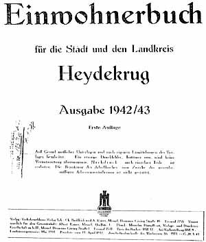 Einwohnerbuch von Heydekrug